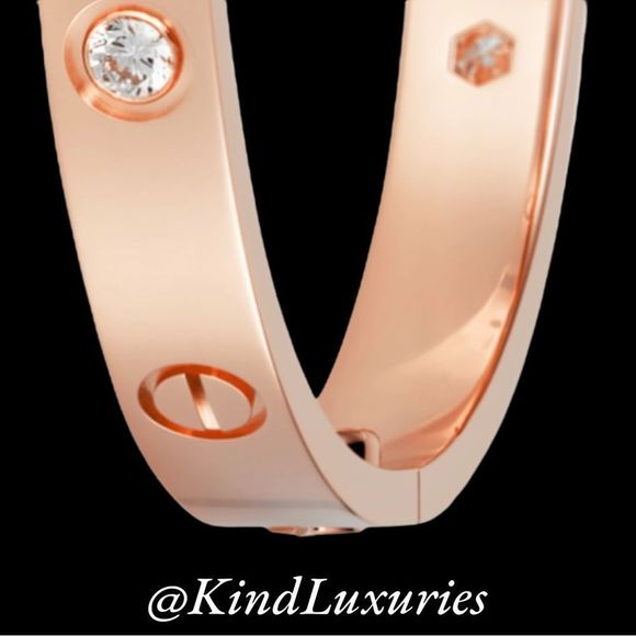 💎272💎 Plus Size Rose Gold or White Gold Carti3r LOVE Bracelet - Picture 5 of 16
